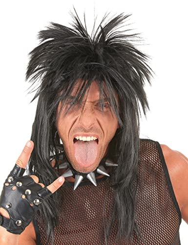 Punk - Rock Perücke - Schwarz