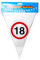 Cherioll Wimpelkette 18 Verkehrsschilder Kunststoff, Weiß, 10 Meter, 20 cm x 30 cm, Geburtstag, Girlande
