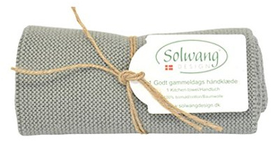 Solwang Handtuch gestrickt in Hellgrau H91