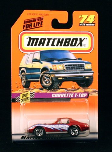 Matchbox Corvette T-TOP RED Street Cruisers Serie 10 1998 Basic Die-Cast Fahrzeug (#74 von 75)