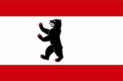 U24 Aufkleber Berlin Flagge Fahne 8 x 5 cm Autoaufkleber Sticker