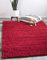 Unique Loom Solo Solid Shag Kollektion Moderner Plüsch-Hochflor Teppich, Kirschrot, 152 x 244 cm