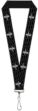 Buckle-Down Unisex-Erwachsene Lanyard-1.0-Ford Mustang w/Bars Repeat w/Text Schlsselanhnger, Mehrfarbig, Einheitsgröße