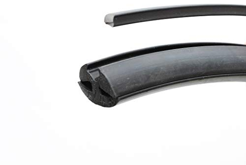 Window Rubber Seal 2.5mm X 5mm Locking Gasket for Windshield and Windows Cars, Boats and Heavy Equipment (1.50 Meter)