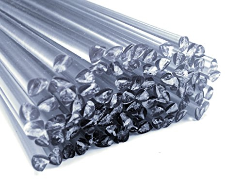 Plastique baguettes de soudure PVC-U Rigide Transparent 6mm Triangulaire 25 Barres