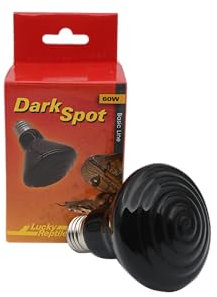 Lucky Reptile Dark Spot - 60 W Keramik Heizstrahler für E27 Fassungen - Terrarium Heizlampe mit Infrarot Strahlung - Dunkelstrahler zum Heizen von großen Terrarien - Wärmelampe für Tiere