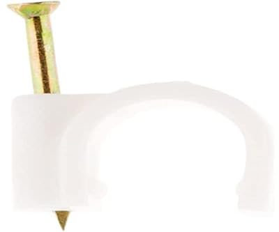 Zenitech - Ganci di Fissaggio Ø14mm - Confezione da 100 - Fissaggio Rapido ed Efficace per Cavi e Guaine - Plastica di Alta Qualità - Certificato CE - Bianco - Ø14mm