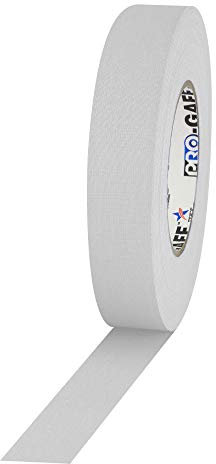 ProTapes Pro Gaff Premium-Gaffer-Klebeband mit Gummi-Kleber, 2,5 cm breit, 45,7 m lang, Weiß (1 Stück)