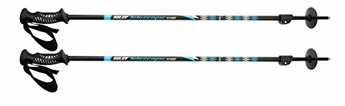 SULOV Unisex Adult Teleskop Skistöcke, Blau, 90-145 cm