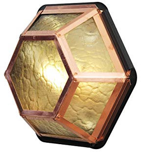 Konstsmide Castor 533-900 Wandleuchte / B: 33cm T: 11cm H: 30cm / 1x60W / IP23 / Kupfer
