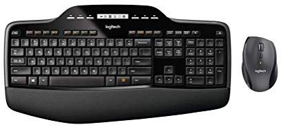Logitech MK710 Wireless Keyboard and Mouse Combo, QWERTY Spanish Layout - Black