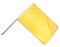 Flaggenfritze® Große Stockflagge Schwenkflagge Einfarbig Gelb 60 x 90 cm