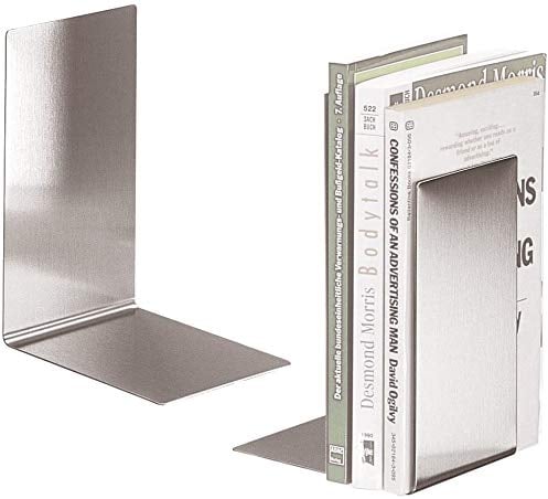 Buchstützen aus Edelstahl BOOKBOYS 2er-Set Ofform Design Nr.2622