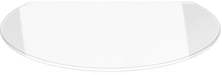 Funkenschutzplatte Kreisabschnitt 120x105cm Glasplatte mit Dichtung | Glasbodenplatte, Glas, universal, Kaminofen, Kamin
