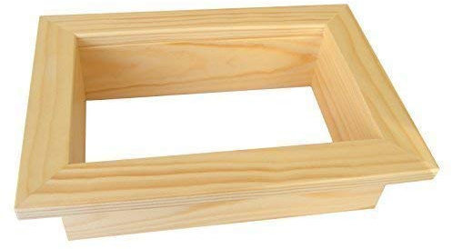 Tischlerei Stephani Erzgebirge Kastenrahmen Dekorahmen Holzrahmen, Größe:Natur 240 x 240 mm
