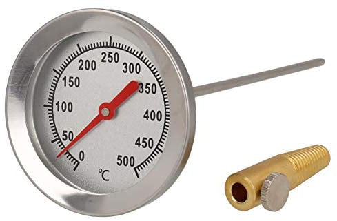 Lantelme 500 grado horno leña bimetálico y horno horno barbacoa termómetro analógico. diámetro de 62 mm y 30 cm de largo (45cm)