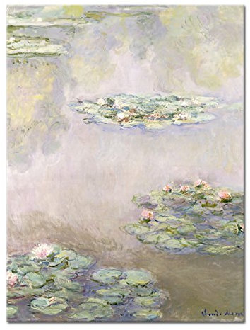 WANDKINGS Leinwandbild Seerosenteich 1908 von Claude Monet / 30 x 40 cm/auf Keilrahmen