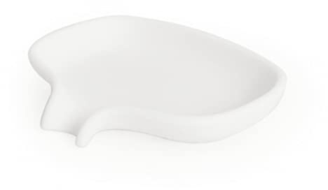 bosign Soft Seifenschale mit Ablauf, Weiß, Silikon, klein, 1