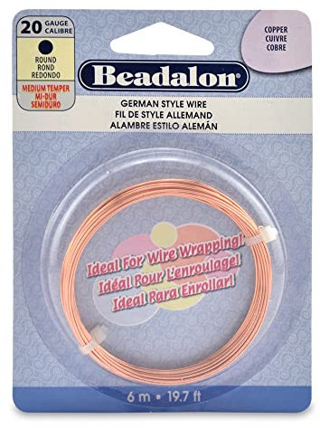 Beadalon Deutscher Stil Wickeldraht, rund, Kupfer, 20 Gauge, 6 m