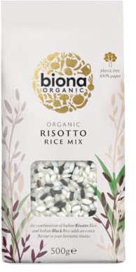 Biona Organic Risotto Rice Mix 500g, Pack of 3 | 100% Organic, Mix of Black Venus and White Arborio Rice, Ideal for Authentic Italian Risotto, Vegan