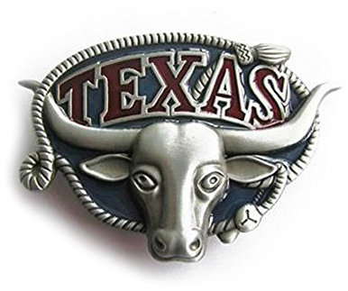 eeddoo® Gürtelschnalle - Texas Bull (Buckle für Wechselgürtel für Damen und Herren | Belt Frauen Männer Oldschool Rockabilly Metall Gothic Wave Rock Biker Western Trucker Casino Skull)