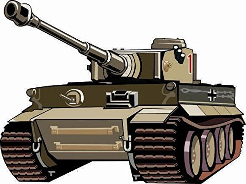 U24 Aufkleber Tiger Panzer Autoaufkleber 14 x 10 cm Sticker Konturschnitt
