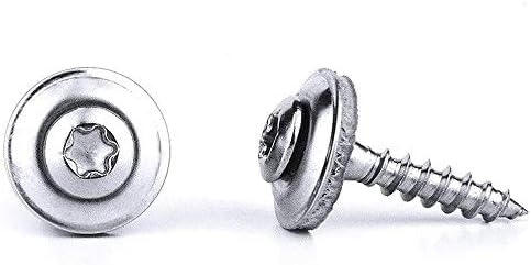 100 Stück Spenglerschrauben 4,5x45 mm TX20 von PROFICA - 15 mm EPDM Dichtscheibe - A2 Edelstahl - DIN7995 - Rostfrei