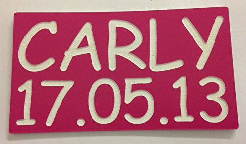 FSSS LTD ENGRAVED NUMBER PLATES FOR CHILDRENS LITTLE TIKES COZY COUPE RIDE ON TOYS **ADD YOUR TEXT*PLATE (PINK) plate
