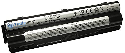Trade-Shop Li-Ion Laptop Battery 10.8/11.1 V 6600 mAh Replaces Dell AHA-63226276 AHA-63226277 J-70-W-7 JWPHF P-09-E P-09-E-001 P-09-E-002 P-11F P-11-F-001 P-12-G P-12-G-001 R4-CN5 R-795-X WHXY-3