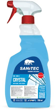 Sanitec Crystal Glass Cleaner Spray, 750 ml