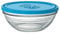DURALEX LYS 9068AM06 Ensaladera Redonda con Tapa de Cristal Transparente/Azul, 23,2 cm