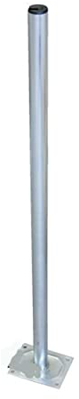 SkyRevolt 100cm Mast 38mm Standfuss Antennenmast Flach-Dach Rohr-Ständer Mastfuss Balkon-Halter für Satellitenschüssel