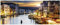 Wallario Wandbild aus Acryl, 80 x 200 cm, freischwebende Optik - Canal Grande in Venedig am Abend mit untergehender Sonne