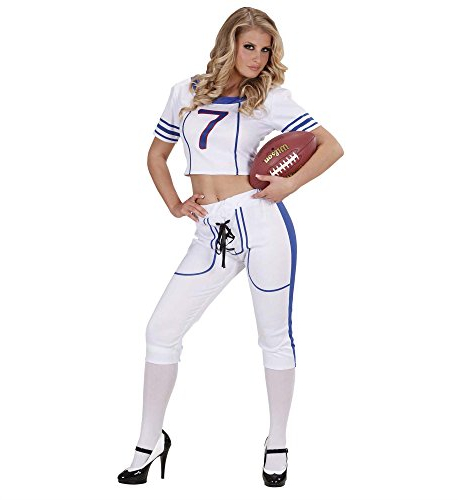 Kostüm Amercan Football Girl sexy Frau L Cheerleader Sportlerin T-Shirt & Shorts