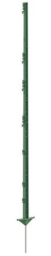 Kerbl 25 Stück Kunststoffpfahl 156 cm Bodennagel 21 cm Doppeltritt Grün Weidezaun