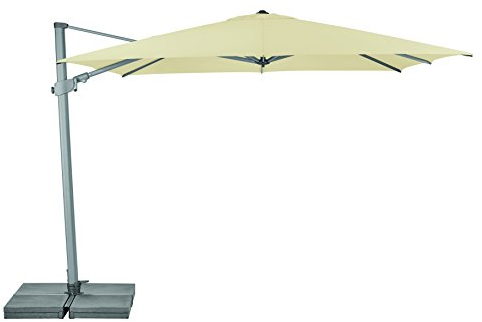 Suncomfort by Glatz Sonnenschirm Varioflex, ecru, 300 x 300 cm quadratisch, Gestell Aluminium, Bespannung Polyester, 30 kg