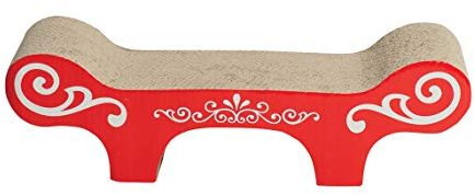 Catit Kratzpappe für Katzen, Kratzbank aus Pappe, mit Katzenminze