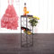 DESIGN DELIGHTS Vintage FLASCHENREGAL Provence | 78 cm, Metall, 12 Flaschen | Weinregal, Metall Weinständer, Flaschenhalter, Deko Säule, Blumensäule, Weinflaschenhalter Antik
