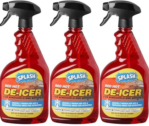 Splash Red Hot De-icer Windshield Trigger Spray 32 Ounces (Pack of 3)