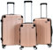 Rockland London Hartschalen-Trolley, champagnerfarben, 3-Piece Set (20/24/28), London Hartschalen-Koffer mit Drehrad