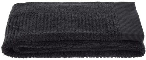 Zone Denmark Classic Handtuch, weiches Handtuch mit hoher Saugfähigkeit, 100% Baumwolle, 100 x 50 cm, schwarz