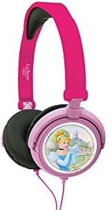 LEXIBOOK, Disney Princess, Stereo Headphones, kids safe volume, foldable and adjustable, pink/black, HP010DP