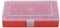 hünersdorff Sortimentskasten PP-Compact mit 8 Fächern | stabile Sortierbox für Schrauben und andere Kleinteile | feste Facheinteilung | 17 x 25 x 4,6 cm, rot, Matt