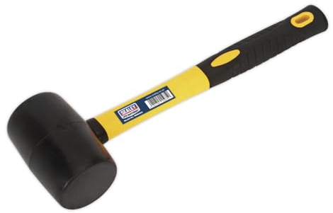 Sealey Rmb100 Rubber Mallet 1Lb Fibreglass Shaft