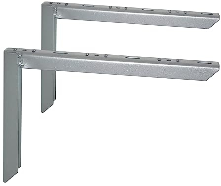 Element System 18133-00163 Wandkonsole Heavy – belastbare Metall-Konsole optimal geeignet für das Lagern hoher Gewichte, für Wandregale, Verzinkt, 200 x 300 mm, 2 Stück