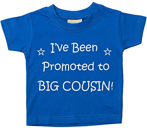 60 Second Makeover Limited I've Been Promoted to Big Cousin Blue Tshirt Cousin Gifts Kids Tshirts Baby T-Shirt Family New Baby Announcement Toddler Tee