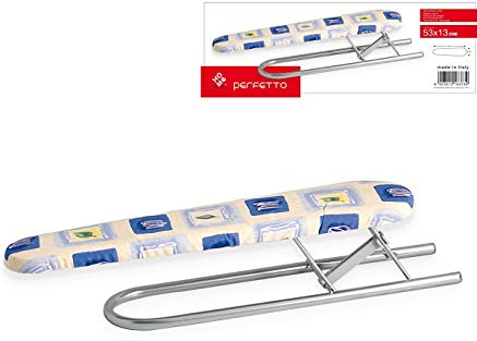 Home Jeannette de repassage, housse en tissu, gris/multicolore, 53x13x4 cm