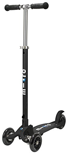 Micro Mobility Compact Tretroller für Erwachsene, 3 Räder, Schwarz, für Erwachsene, Asphalt, 100 kg