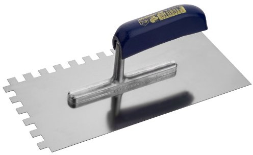 Connex COX781238 Zahnglättekelle, rostfrei, Zahnung rechts und vorne, Größe 280 x 130 mm, Zahnung 10 x 10 mm