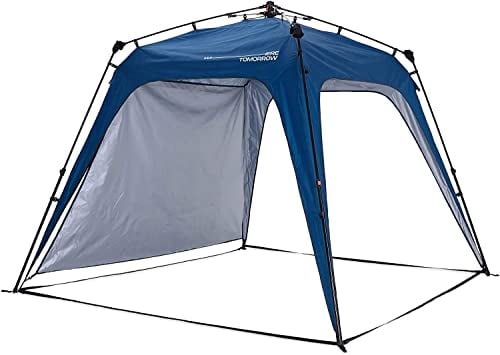 Lumaland x Where Tomorrow Tenda Padiglione + 1 Parete Laterale Inclusa - Tenda Gazebo da Giardino & Terrazzo Impermeabile - Ideale per Campeggio & Festival - Facile da Installare - Blu